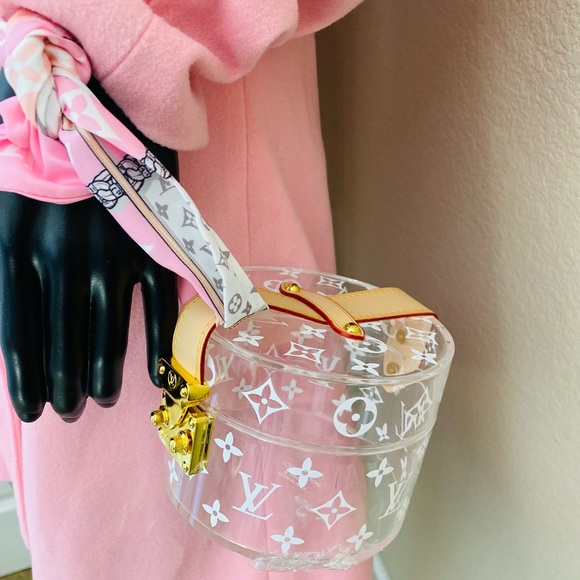 Tiny bitsy clear box clutch purse/hand bag - Picture 15 of 16